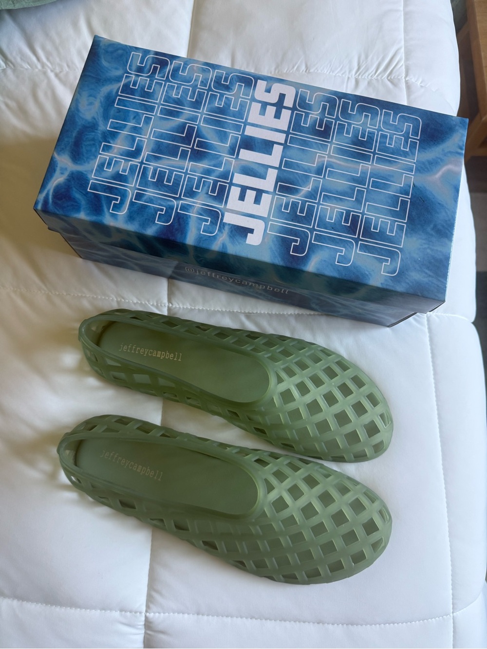Jeffrey Campbell Olive Green Jelly Sandals